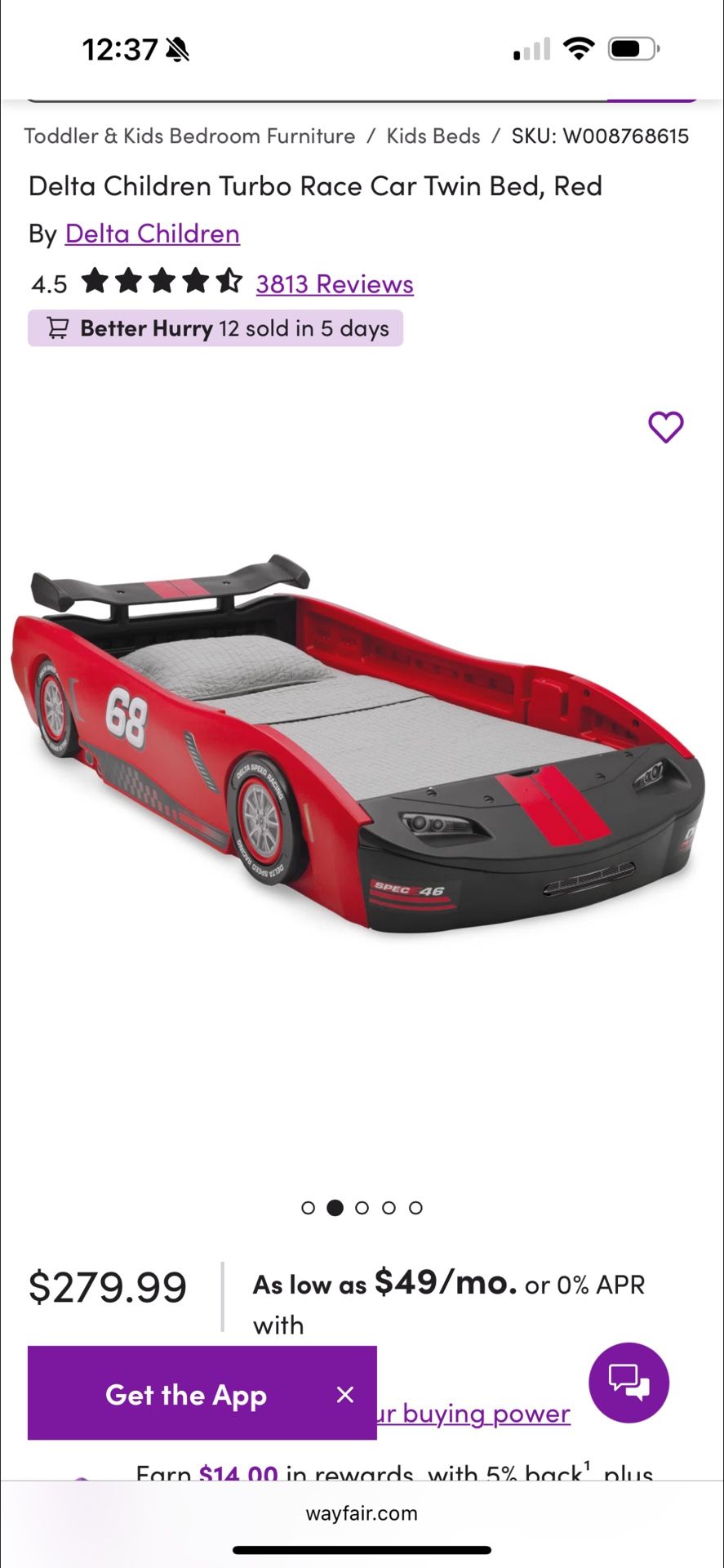 Race Car Bed
