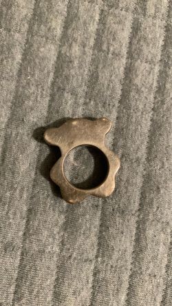 Tous Sterling Silver Silhouette Motif Bear Ring Size 6