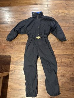 Women’s Black 1 Piece Vintage Snowsuit By Nordica Size 10 (medium)