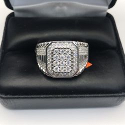 925 Sterling Silver 2.50CT MOISSANITE Men’s Ring Size 11