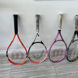 4x Tennis Rackets For One Price