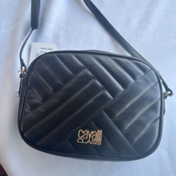 Cavalli Class.  Crossbody. Quilted Black New 