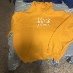Tokyo Japan Yellow Hoodie Small 