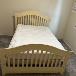 Full Bed With Mattresses And Matching Dresser