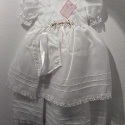 Baptism Dress Girls 1yr New