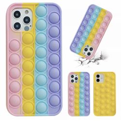 Pop Fidget Push Bubble Toys Phone Cover Case For iPhone 12 And 11 Pop Up Game Phone Case Price Is For 1 
