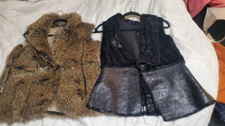 Two Vintage Fur Vests
