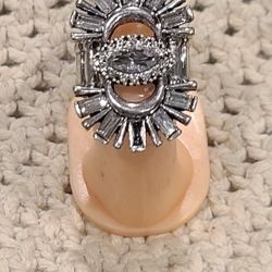  Elegant Ring With Crystals Stretchable  Band