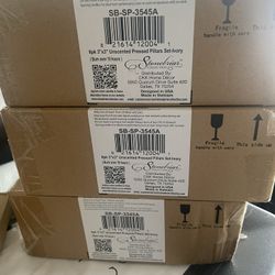 18 3inch Tall Ivory Wedding Candles Never Used 