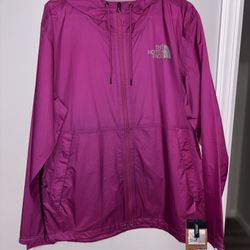 BRAND NEW RARE The North Face Mens Sz Large graphic Windbreaker Jacket Purple