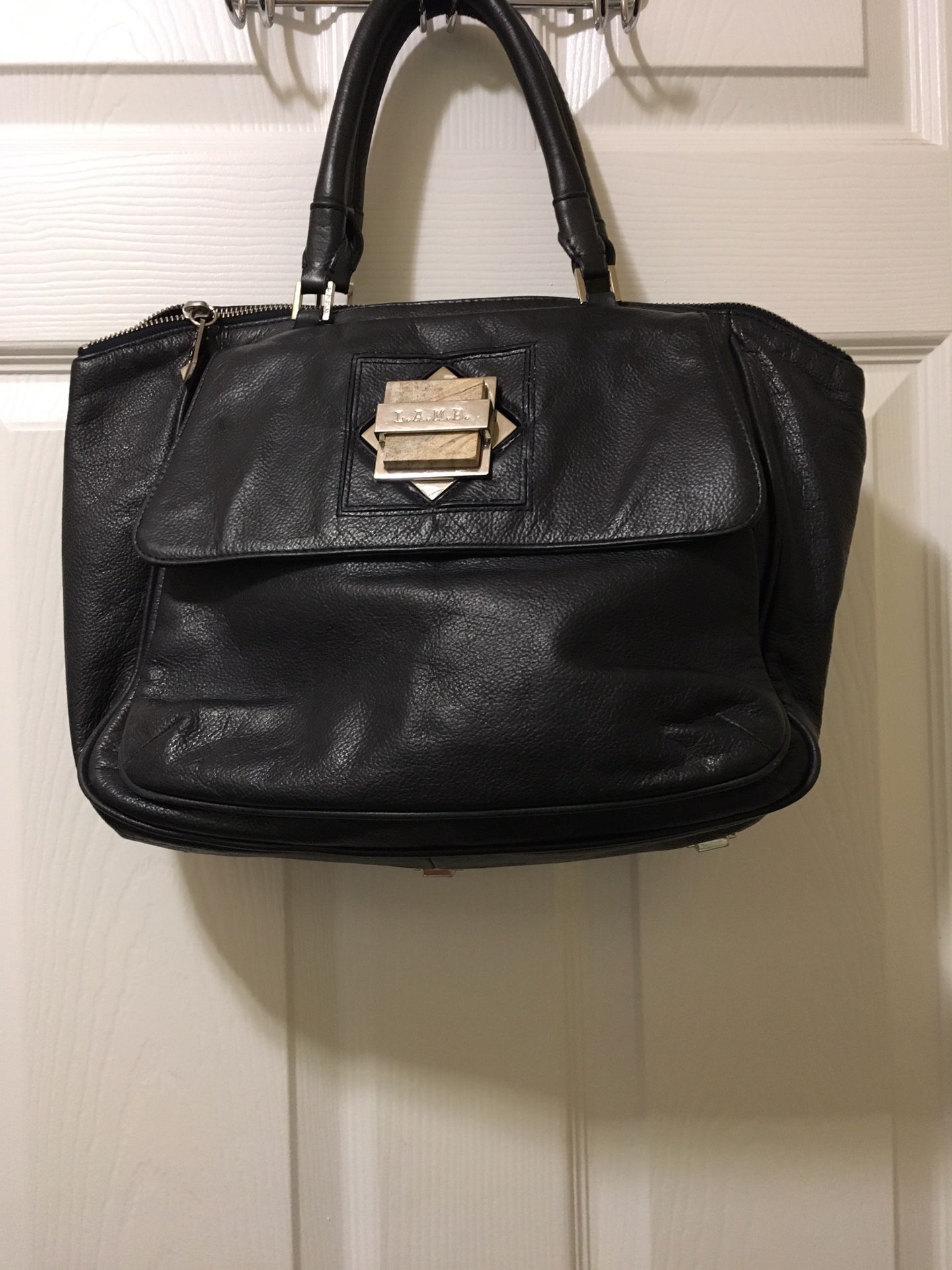 L,A,M,B GWEN STEFANI LEATHER SATCHEL