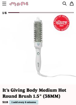 Mane Hair Hot Brush: Size Medium