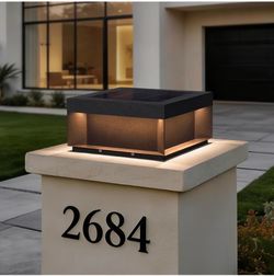 Solar Post Light, 11.8" Outdoor Modern Pillar Light (Only one)
