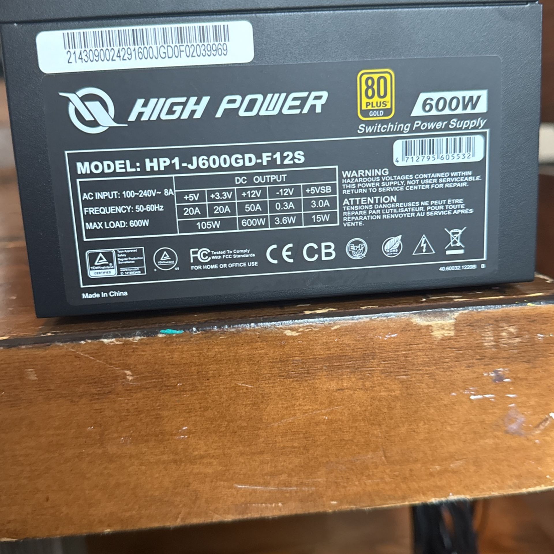 High Power 600W Power Supply