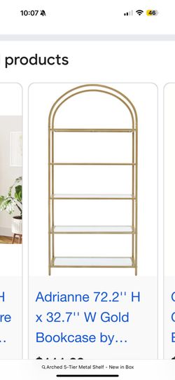 Arched 5-Tier Metal Shelf - New in Box