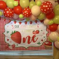 Strawberry Birthday Decorations