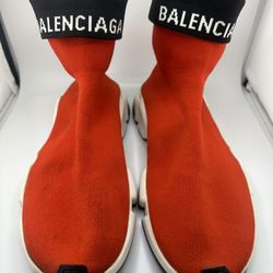 Balenciaga Red Speed Trainer Sock Shoes