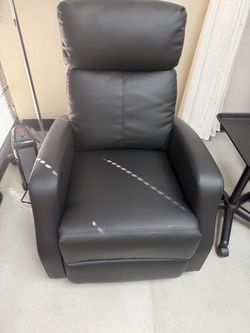 Black Leather Recliner Chair