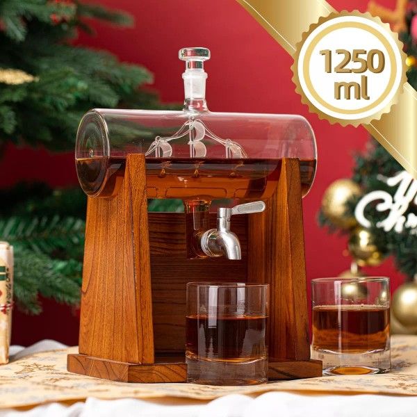 JILLMO 1250ml Whiskey Decanter Set