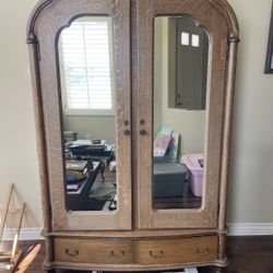 Antique tiger Oak Armoire