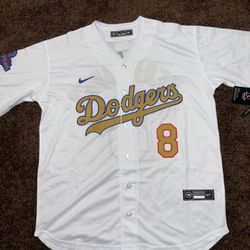 Dodgers White Gold Hernandez Jersey