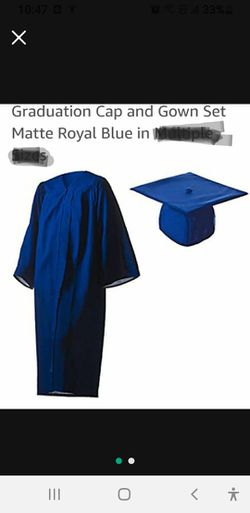 Graduation gown for high school dark blue one-size-fits-all