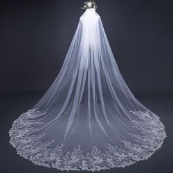 Cathedral Veil White Wedding