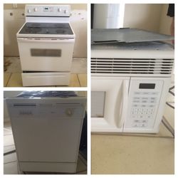 Whirlpool oven dishwasher and microwave all matching set