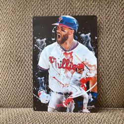 BRYCE  HARPER  METAL SIGN.  12" X 8".  NEW.  PICKUP ONLY.
