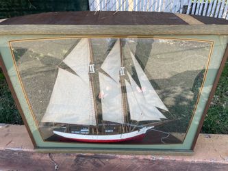 Antique model ship boat, a sailboat decor