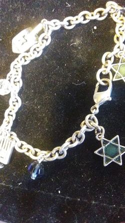 Silver charm bracelet