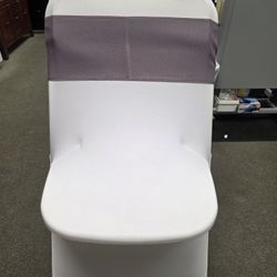 White Spandex Chair Covers With Bows