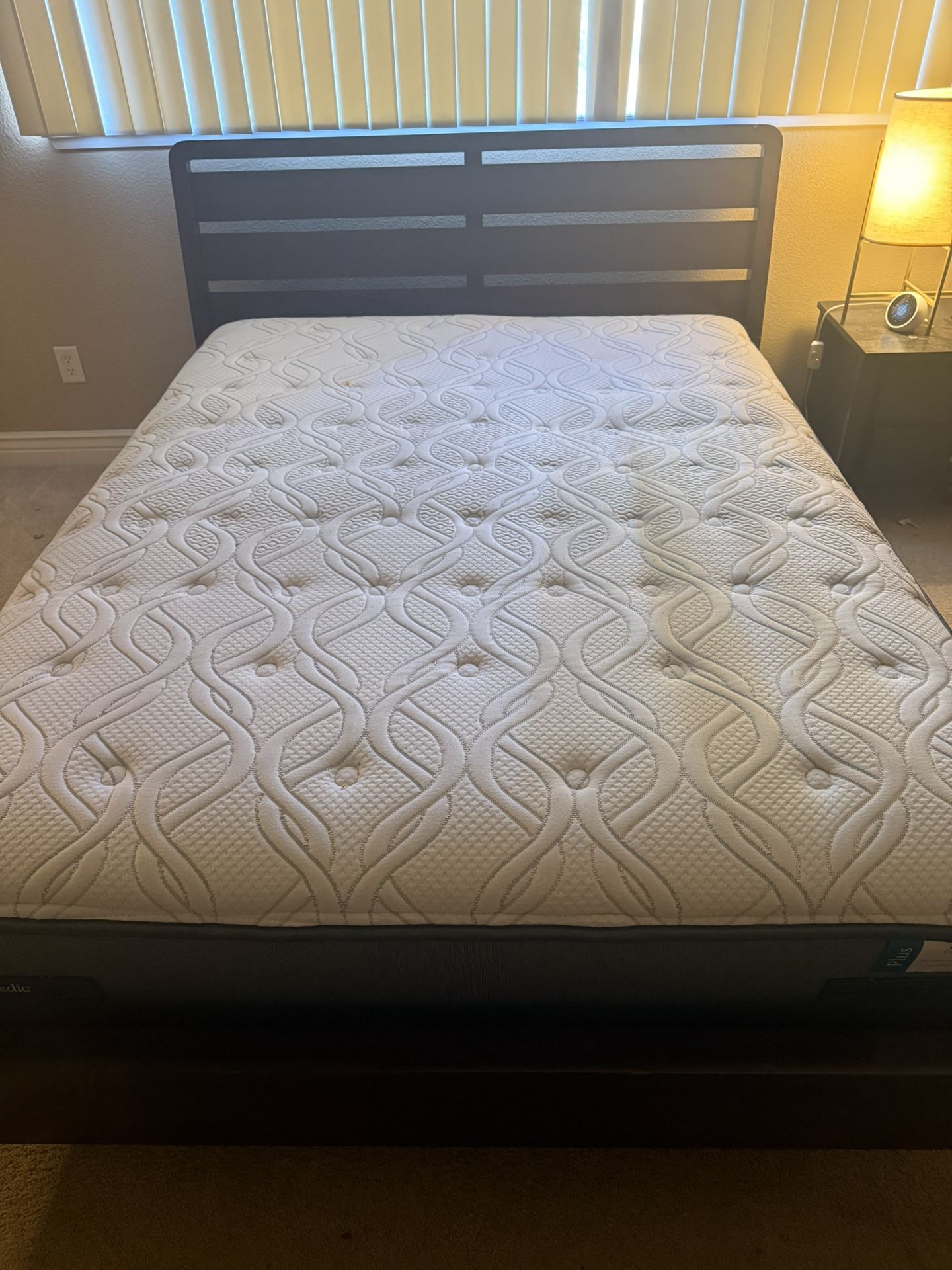 Scandinavian Designs Queen Bed Frame And High Quality Mattress