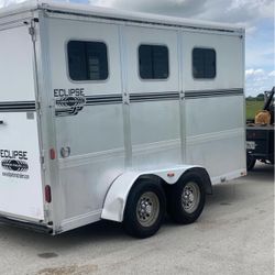 3 horse bumper pull aluminium trailer for sale or rent
