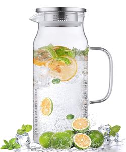 68oz. Glass Pitcher with Handle! Brand new! See all pics!