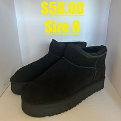 New Ugg Black Boots Size 8 No Box 