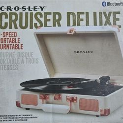 Rose Gold Crosley 3-Speed Portable Turntable 