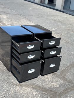 2 Nice 3 Drawer Metal File Cabinets-$20 EACH