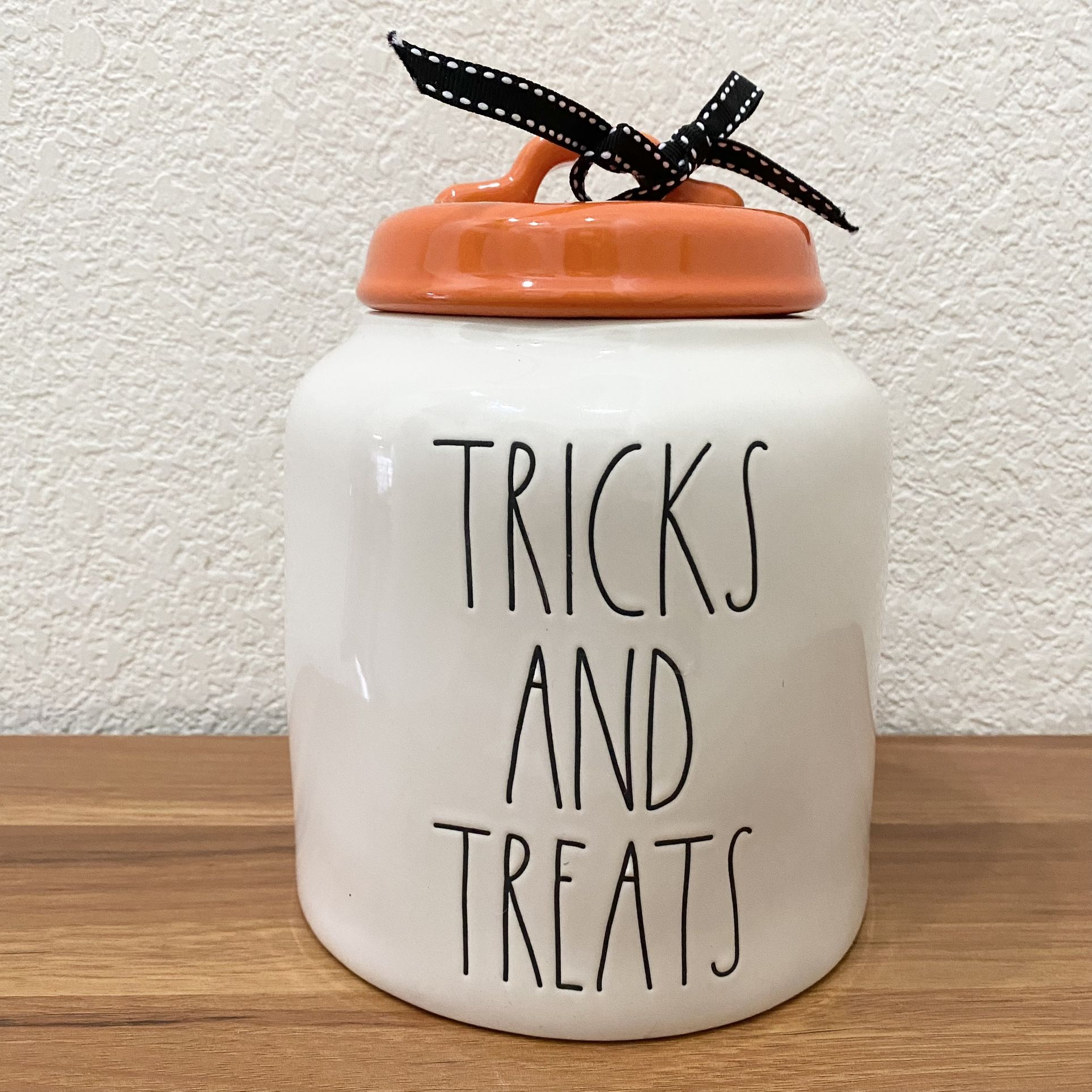 RAE DUNN Tricks And Treats Chubby Canister Cookie Jar