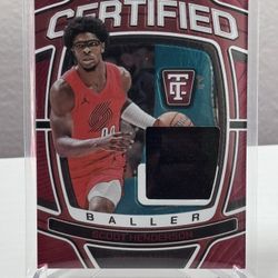 2024-25 Totally Certified Scoot Henderson Fabric Of The Game /75