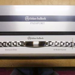 New 18K Yellow Gold & Stainless Steel Bracelet by Dolan Bullock
