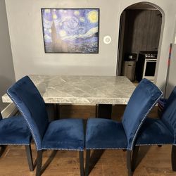 Marble Table With Chairs 