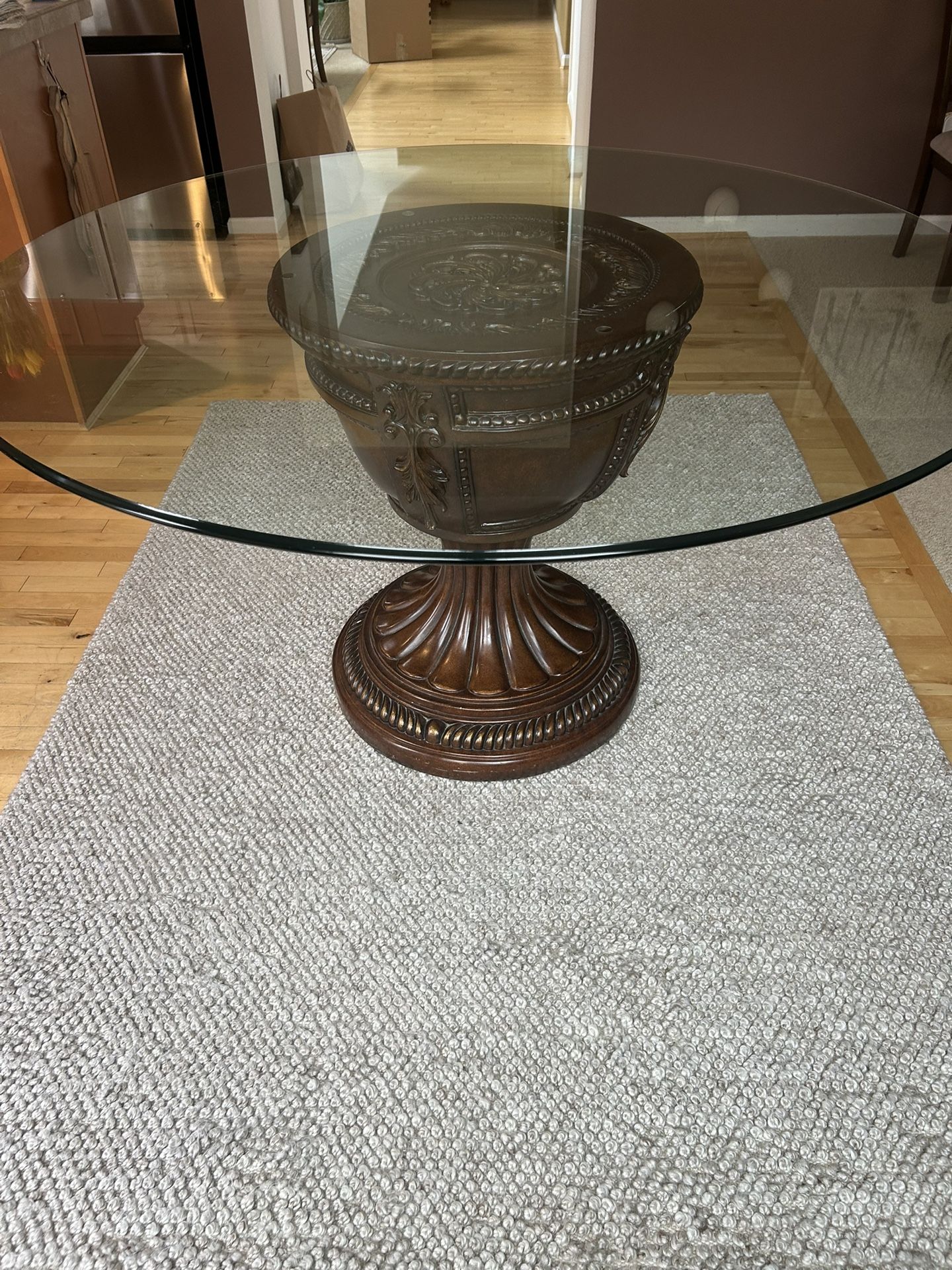 Round Glass Dining Table