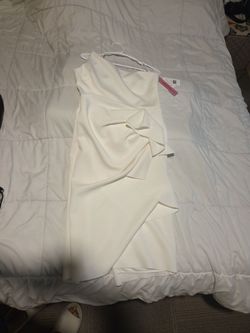 White One-Shoulder Ruffle Mini Dress