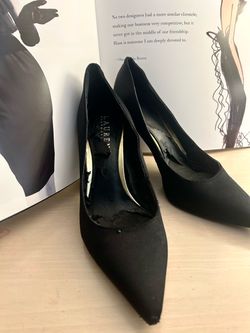 Black satin Matt   shoes (Ralph Lauren )