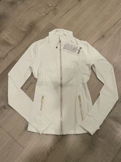 Lululemon Define Jacket White Gold Zip