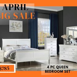 4 PC QUEEN BEDROOM SET 