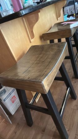 3 wooden chairs
