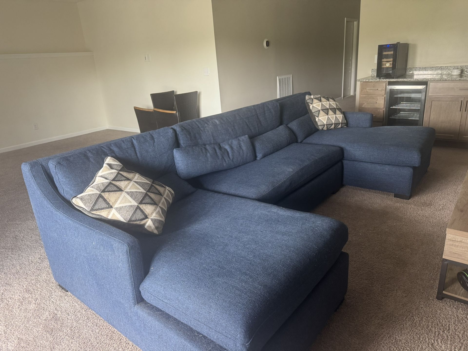 Blue Double Chase Couch