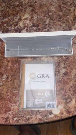 Moissiante stones Vvs 6ct silver 3mm tennis bracelet (PASSES DIAMOND TESTER)